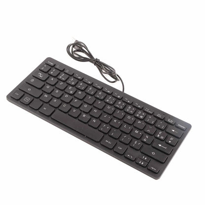 78 Keys German Russian French Keyboard USB Wired Desktop Computer Small Language Keyboard for Home PC Laptop