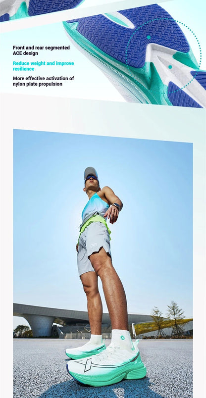 Xtep One Piece Model 3.0 Men Running Shoes 2025 Spring Comfortable Stability Cushion Rebound Racing Sneakers 875219110030