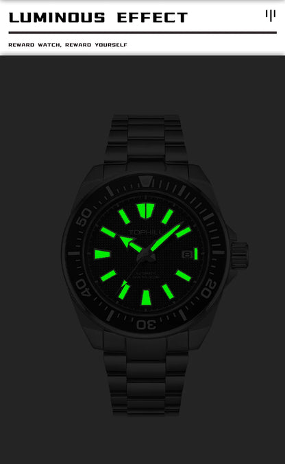 TOPHILL 43.5mm Professional Dive Watch Automatic NH35 Movement Sapphire 300M Waterproof Super Luminous Diving Men's Wristwatches