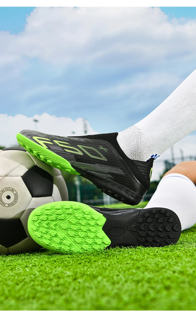 Pánske tenisky s kopačkami na trávu – Vysoko kvalitná futbalová obuv na futsal a futbal – Protisklzová obuv do haly – Najpredávanejšia vysoká obuv na vonkajšie nosenie