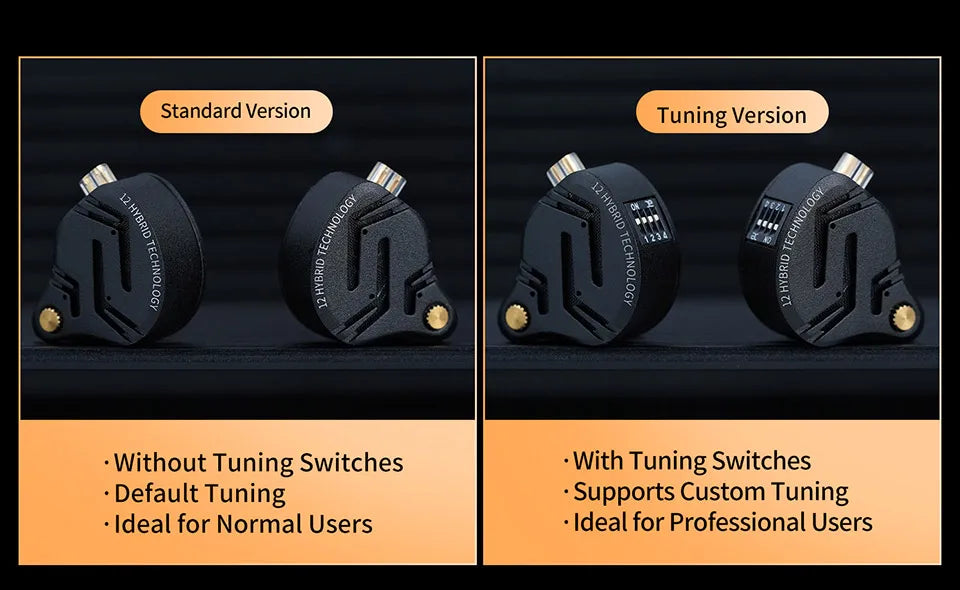 KZ ZS12 PRO X Hybrid Dynamic & Balanced Armature Technology IEM Earphone Upgrade HiFi Bass In Ear Headphone Tuning Wire Headset