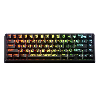 XVX M67 JadeStone Mechanical Keyboard 65% Tri-Mode Wireless Keyboard, Hot Swappable RGB Mechanical Keyboard with IMD Keycaps, Gasket Mount Gaming Keyboard