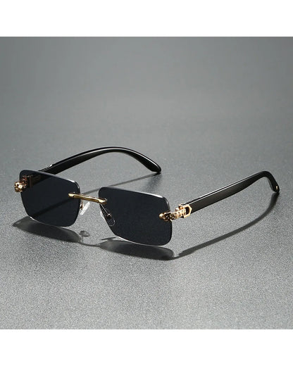 Vintage Rectangle Oval Sunglasses Women Men Metal Frame Clear Lens Glasses Eyewear