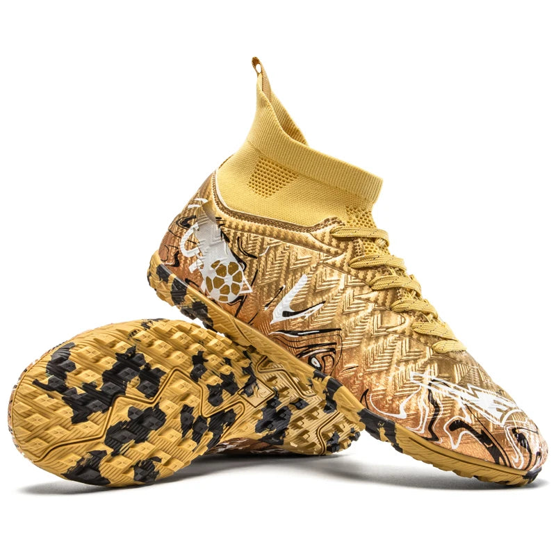 Chaussures de Football pour hommes et femmes, chaussures d'extérieur AG/FG, bottes de Football respirantes, ultralégères, antidérapantes, chaussures d'entraînement de Futsal