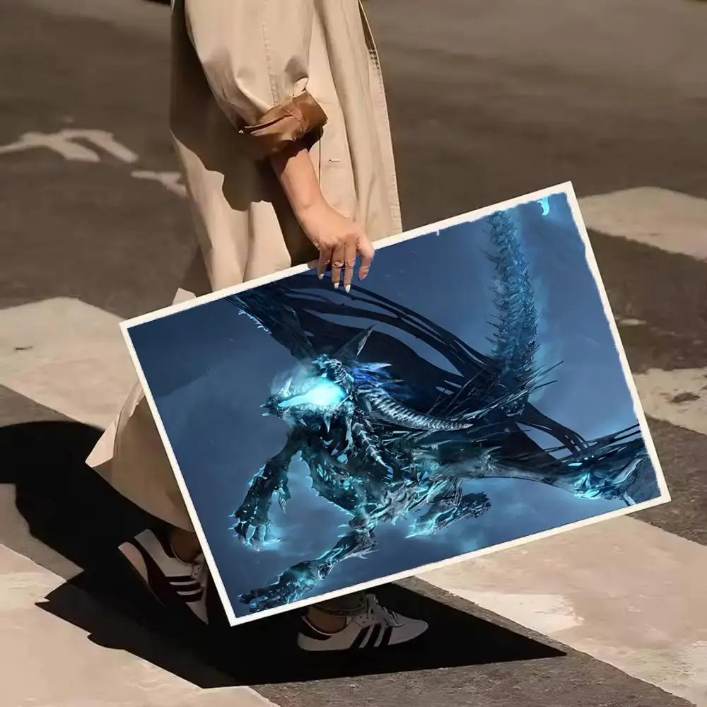 World Of W-Warcraft W-Wow Soft Silicone Poster Self-adhesive Painting with prints Home bedroom living room decoration