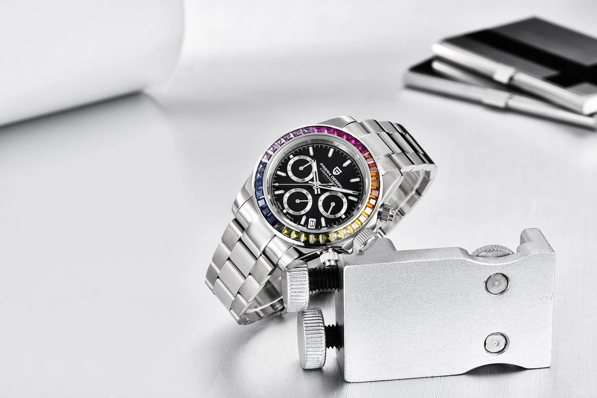 Relógio cronógrafo para homem PAGANI DESIGN – Relógio de pulso de luxo com movimento de quartzo, luminoso e estanque.