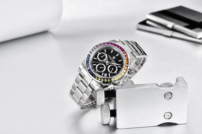 Relógio cronógrafo para homem PAGANI DESIGN – Relógio de pulso de luxo com movimento de quartzo, luminoso e estanque.