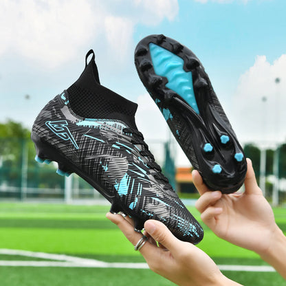 Chaussures de Football pour hommes TF/FG Sneaker garçon confortable société Original résistant chaussures de Football de qualité supérieure bottes de Football à longues pointes