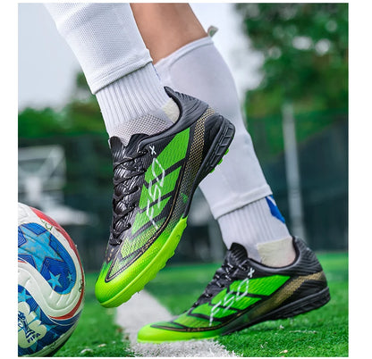 Chaussures de football pour hommes, crampons d'entraînement rapides pour terrain extérieur, chaussures de football à crampons pour terrain synthétique, baskets basses originales unisexes
