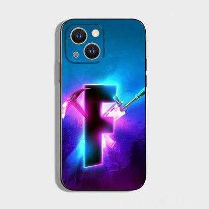 R-Royales F-Fortnites Phone Case For iPhone 16,15,14,13,12,11 Plus,Pro Max,XS,X,XR,SE,Mini,8,7,Soft Silicone Black Cover