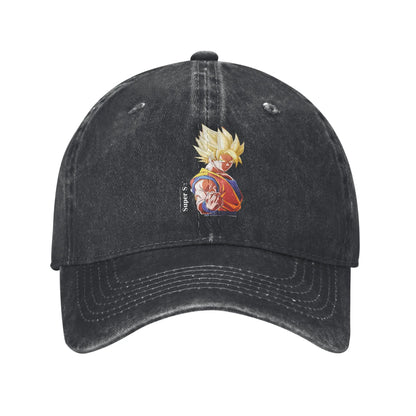 Dragon Ball Goku’s Saiyan Saga Baseball Cap Vintage Distressed Washed  Snapback Cap Men Women Outdoor Running Golf Gift Hats Cap