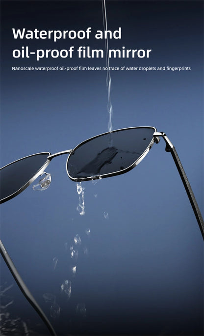 CAPONI Polarized Sun Glasses For Men Light Carbon Fiber Photochromic Black Shades Driving UV420 Oil-proof Lenses Eyewear BS34713
