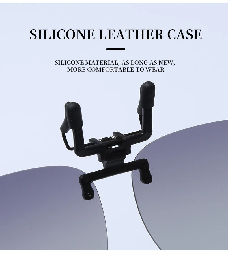Men Fashion Clip On Polarized Sunglasses Lens Women Driver Flash Mirror Lens Sun Clips Glasses Cover Night Vision Eyewear UV400