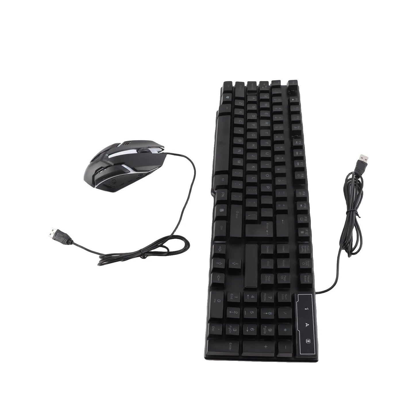 Keyboard Mouse Combo 4-piece Gaming Combo Ergonomic 104 Keys Keyboard 4-color Breathing Light Mouse Headset Anti-slip Mouse Pad