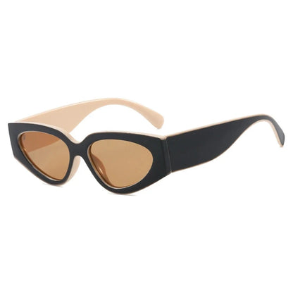 2025 New Fashion Cat Eye Small Oval Women Sunglasses Men Trendy Y2K Punk Sun Glasses Female Travel Shade Vintage Eyewear UV400