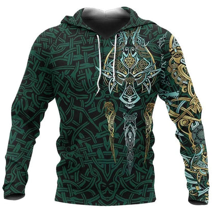 2024 Mens Hoodies Eagle Tattoo Pattern Vikings 3D Printed Fashion Casual Harajuku Hip Hop Autumn And Winter Oversized Sudaderas, Produit gaming premium Fraquane, équipement gamer