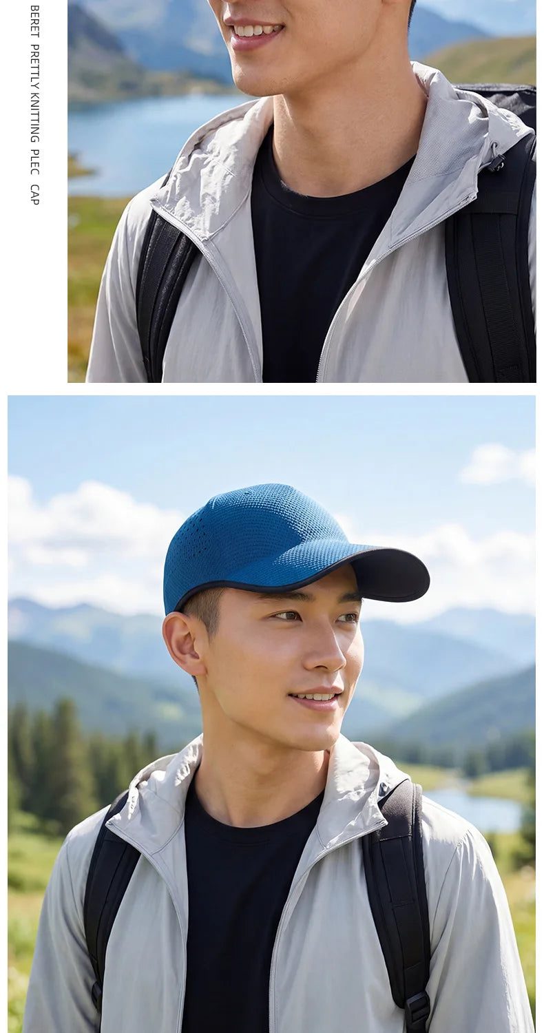 Seamless Baseball Cap for Men Quick Drying Packable Sports Hat Outdoor Fishing Climbing Sport Lightweight Visor Cap Sun Hat