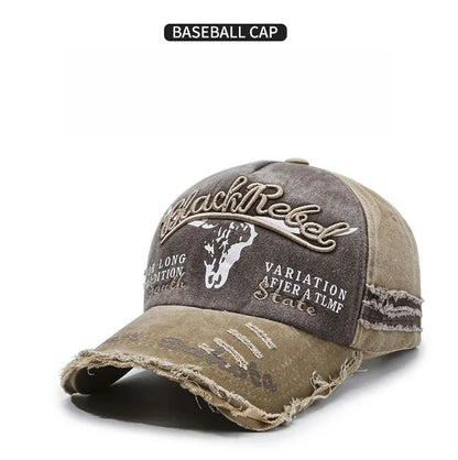 New Cool Fashion Men Washed Cotton Baseball Cap Retro Four Seasons Male Outdoor Sport Cap Hat For Men Accessory