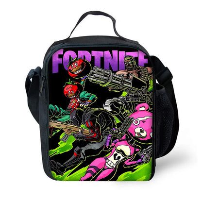 Hot Game Design Child Backpacks Lunch Bag Pencil Case Pupil Large Capacity School Bags For Boy Girl Best Gift F-FortniteS