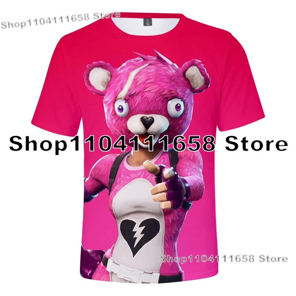 Banana Peely T-shirt Women's Tee Kids F-Fortnite T Shirt for 3D Printed Men's Battle Royale Game Summer Tops Birthday Gifts