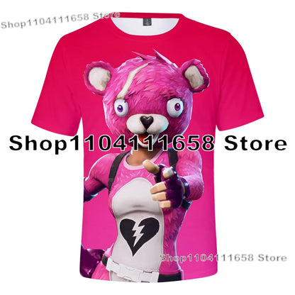 Banana Peely T-shirt Women's Tee Kids F-Fortnite T Shirt for 3D Printed Men's Battle Royale Game Summer Tops Birthday Gifts