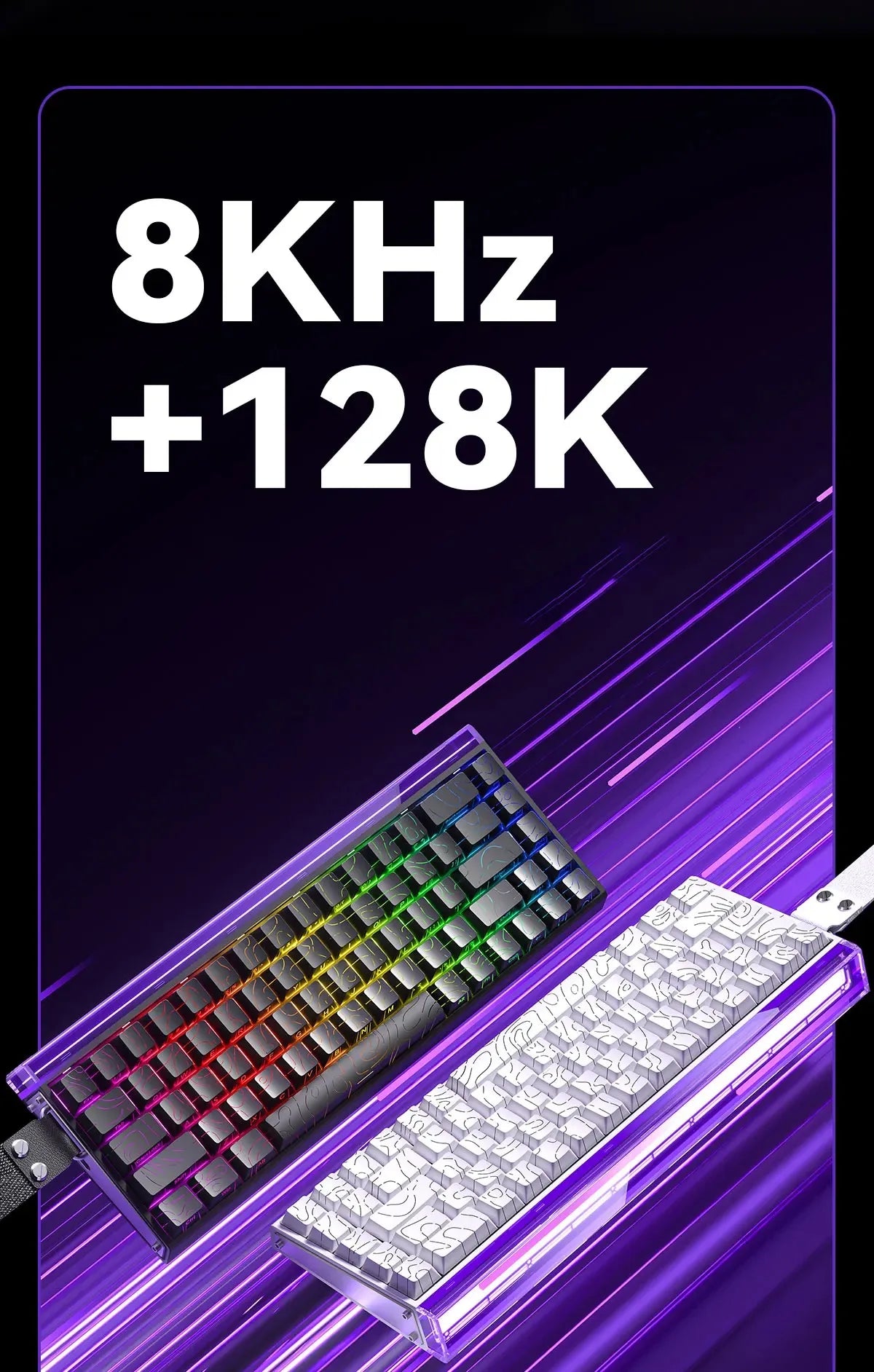 AULA HERO 68HE Magnetic Switch Keyboard RGB Gaming Mechanical Keyboard, 8K Rapid Trigger Wired Gaming Keyboard with Hot-Swappable Magnetic Switches, PBT Keycaps, 68-Key Esports Keyboard