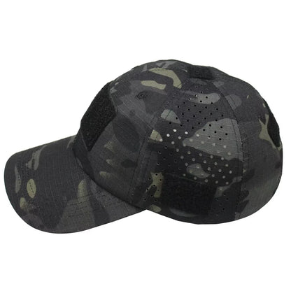 1pcs New Men Camouflage Baseball Cap Breathable Sunscreen Hat Outdoor Sports Hunting Hiking Camping Beach Fishing Sun Hat