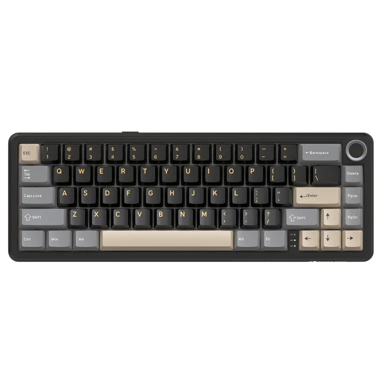 Attack Shark X66 Gasket Wireless Mechanical Gaming Keyboard with Volume Knob RGB Backlit Side Printed PBT Keycaps
