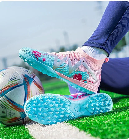 Zapatillas de fútbol para hombre, tacos de alto rendimiento, calzado profesional de fútbol sala, botas rápidas para campo de fútbol, zapatillas originales de entrenamiento para niño