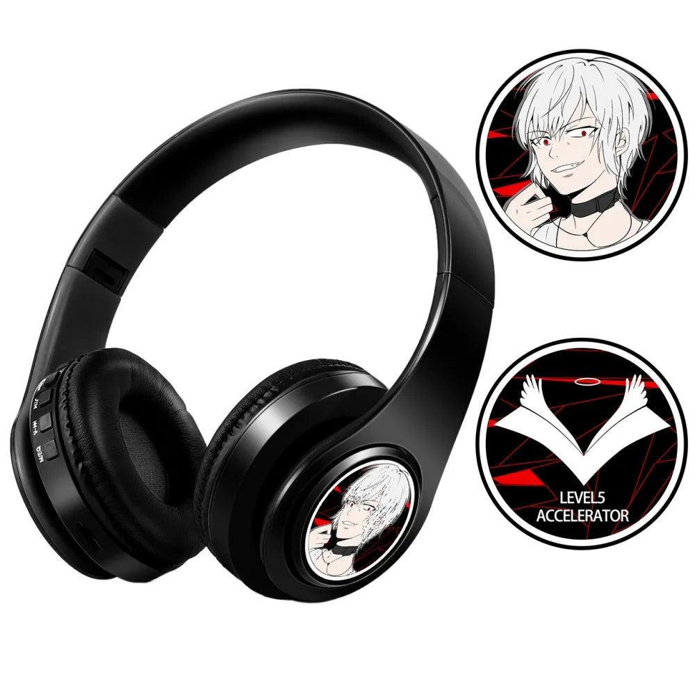Fate Grand Order Jeanne d'Arc Anime Bluetooth Headphones Wireless Gaming Headset with Microphone, Stereo Sound, Silent Disco Earphones