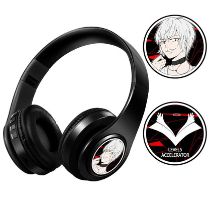 Fate Grand Order Jeanne d'Arc Anime Bluetooth Headphones Wireless Gaming Headset with Microphone, Stereo Sound, Silent Disco Earphones
