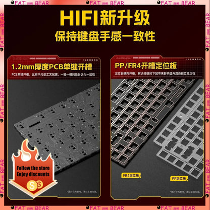 Leobog Hi75C Hi75 Hi75C Pro Aluminum Wireless Custom Mechanical Keyboard Kit Gaming Bluetooth 2.4G Wired Hotswap Gamer Keyboard