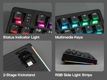 EPOMAKER HE108 100% ANSI US QWERTY Layout Wired/BT/2.4Ghz Wireless Hall Effect Mechanical Keyboard with SOCD/DKS & Rapid Trigger