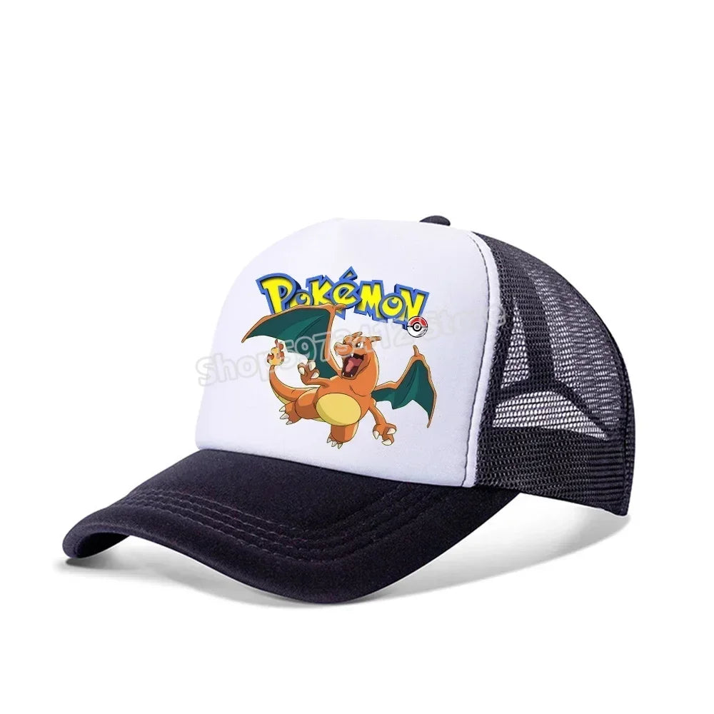 Pokemons Baseball Cap Pikachu Charizard Gengar Anime Peaked Hat Kid Adult Summer Outdoor Sport Hats Boy Casual Fashion Cap Gift