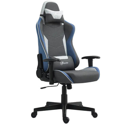 Premium Gaming Chair Reclining 150° with Rocking Function, Ergonomic Gaming Chair with Adjustable Height, Linen Fabric Office Chair for PC Gaming