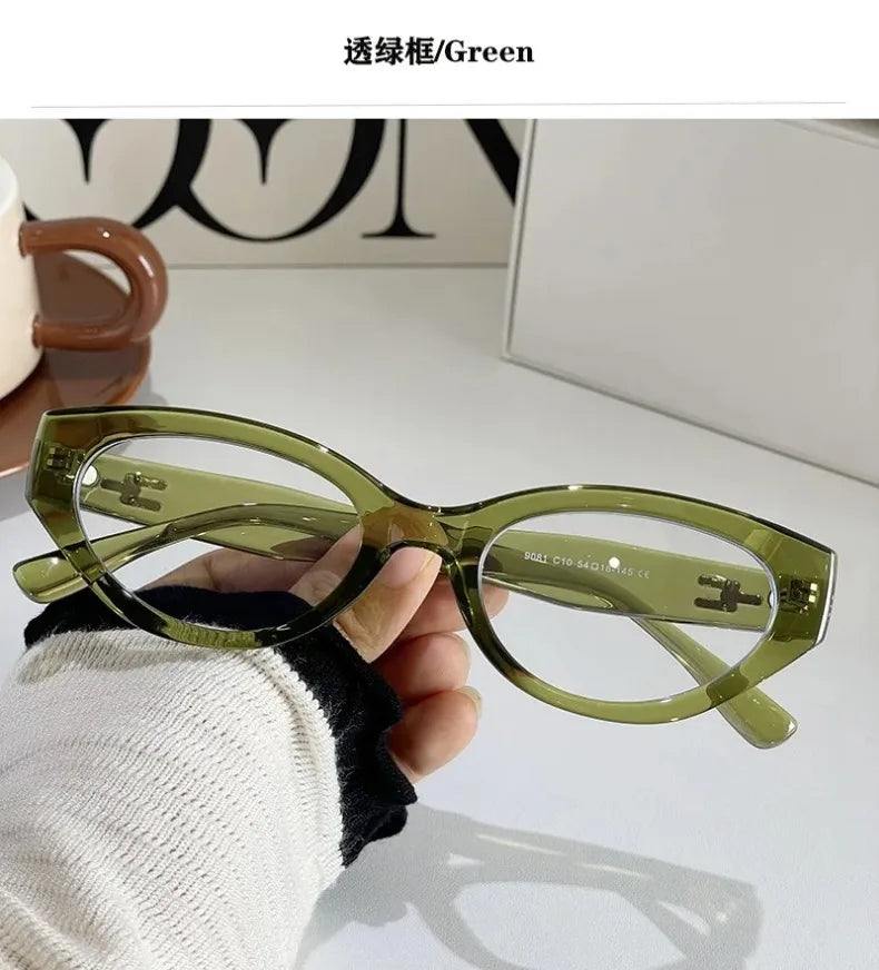 EYORA Vintage Cat Eye Reading Glasses Women Anti Blue Ray Myopia Eyewear Photochromic Progressive Prescription Optical Glasses