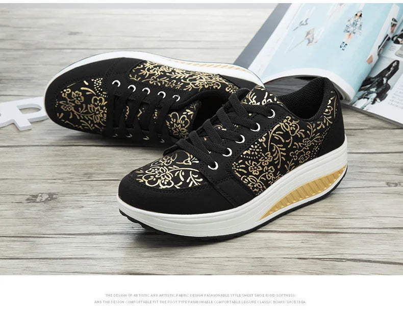 Læder-casualsneakers til kvinder, moderigtige og komfortable platform-vandresko, kilehæl-mokkasiner, åndbare loafers, Zapatos De Mujer