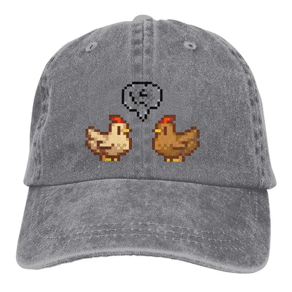 Summer Cap Sun Visor Unhappy Chickens Hip Hop Caps Stardew Valley Game Abigail Sebastian Cowboy Hat Peaked Hats