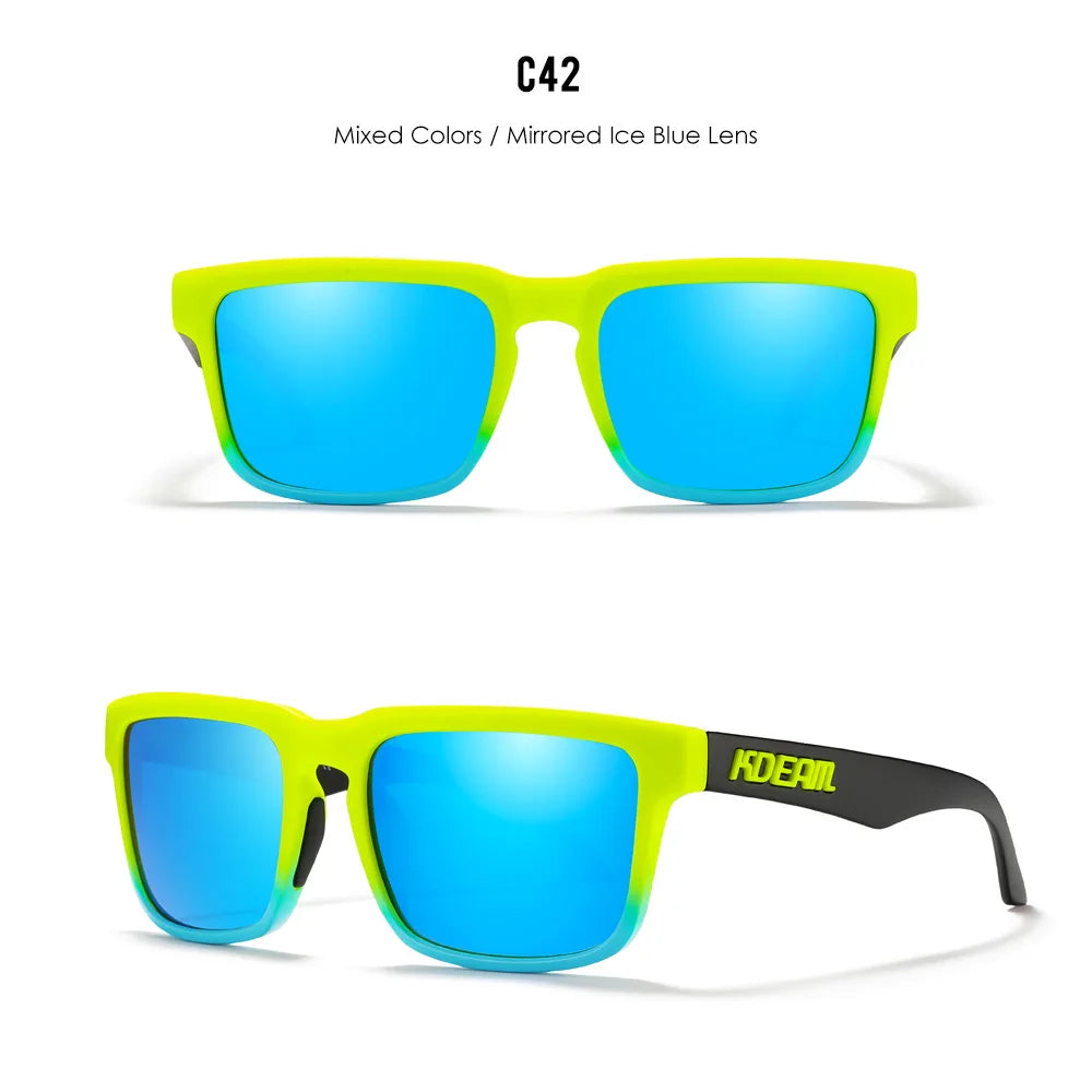 Kdeam 2026 High Quality Polarized Sunglasses for Men Transparent Gray Frame Fashion Unisex Outdoor Luxury Eyeglasses For Couple