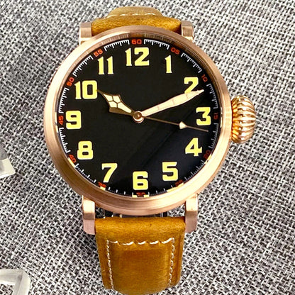 Tandorio 47mm NH35 Diver Men's Automatic Watch CUSN8 Solid Bronze or 316L Steel Case 10ATM Sapphire Crystal Black Dial