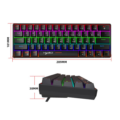 Mechanical keyboard 61 keys Colorful Wired USB Keyboards gamer gaming 60% Backlit Computer key board Pc teclado Ergonomic office