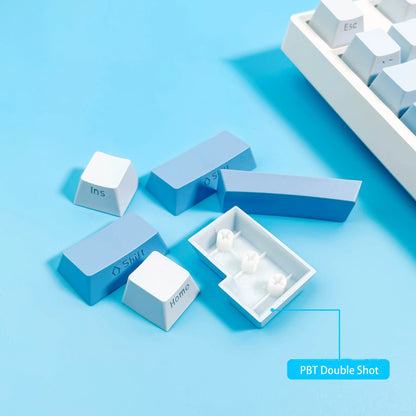 OEM Profile Gradient Side Printed Shine Through Keycaps PBT Double Shot Keycap For Mechanical Gamer Keyboard Black Gray Key Caps