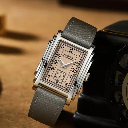 FARASUTE Original Design Square Manual Mechanical Men's Watch Seagull Movement Luxury Retro Sapphire Mirror Waterproof Men Watch