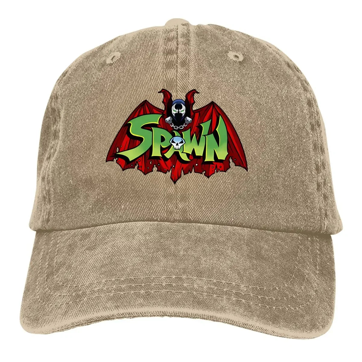 Washed Men's Baseball Cap Spawn-Bat Trucker Snapback Caps Dad Hat Spawn Comic Golf Hats