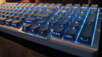 OEM Profile Gradient Side Printed Shine Through Keycaps PBT Double Shot Keycap For Mechanical Gamer Keyboard Black Gray Key Caps