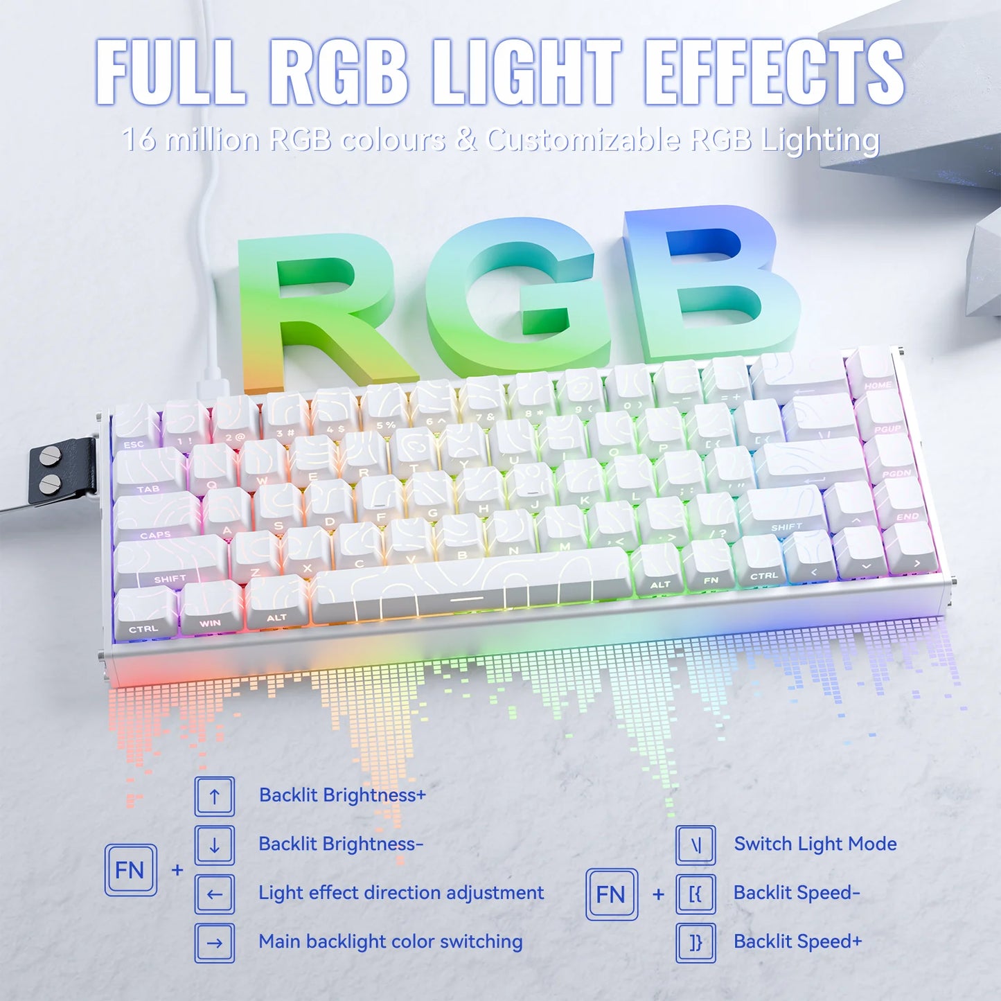 ATTACK SHARK X68MAX HE Rapid Trigger Aluminum Keyboard Magnetic Switch 60% Wired 8KHz Magnetic Keyboard With 0.005mm RT Accuracy