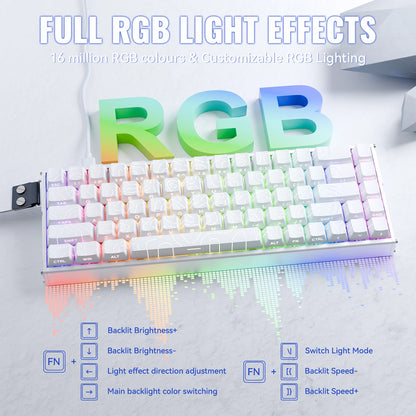 ATTACK SHARK X68MAX HE Rapid Trigger Aluminum Keyboard Magnetic Switch 60% Wired 8KHz Magnetic Keyboard With 0.005mm RT Accuracy