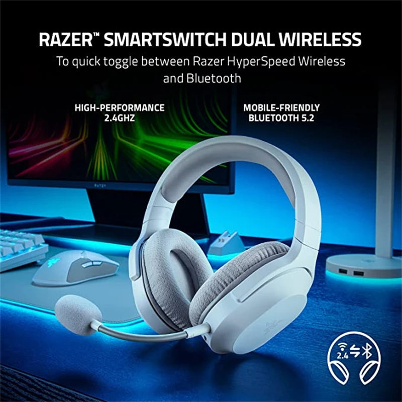 Razer Barracuda X Wireless Gaming Mobile Headset 2022 Model 2.4GHz Wireless + Bluetooth - Lightweight 250g - 40mm Drivers