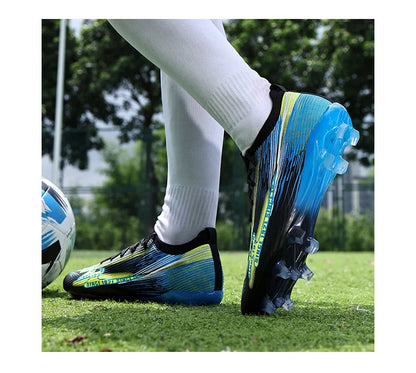 Chaussures de football pour adolescents, adultes, hommes et femmes, crampons universels TF FG tout terrain, chaussures de football avec clous de sol