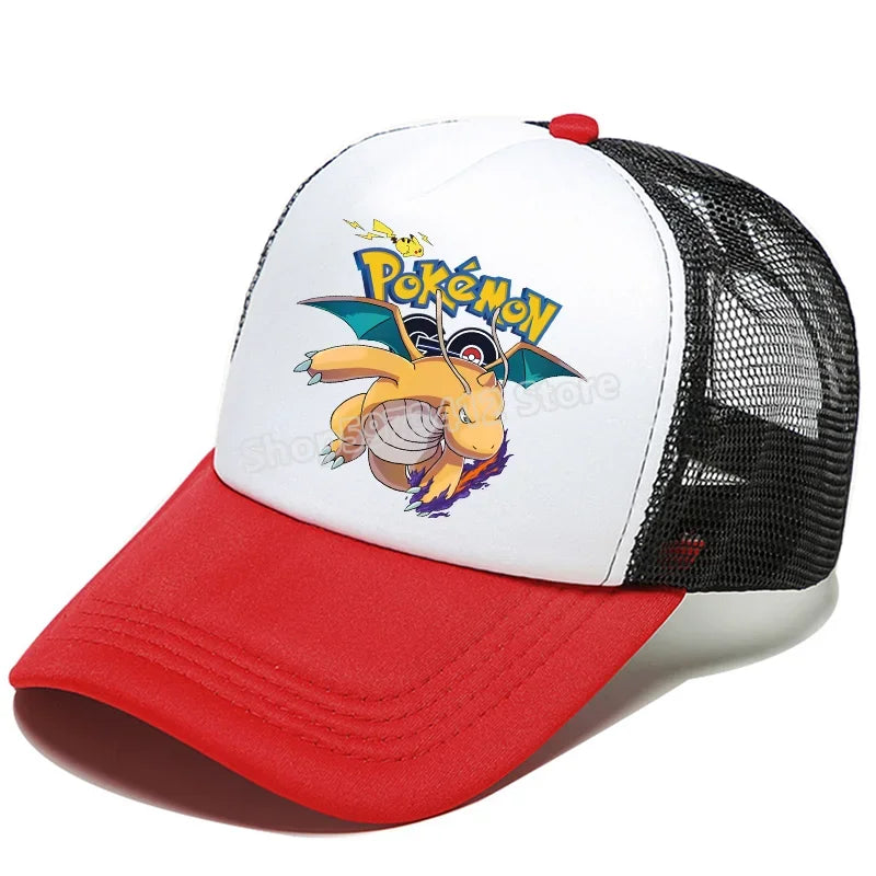 Pokemons Baseball Cap Pikachu Charizard Gengar Anime Peaked Hat Kid Adult Summer Outdoor Sport Hats Boy Casual Fashion Cap Gift